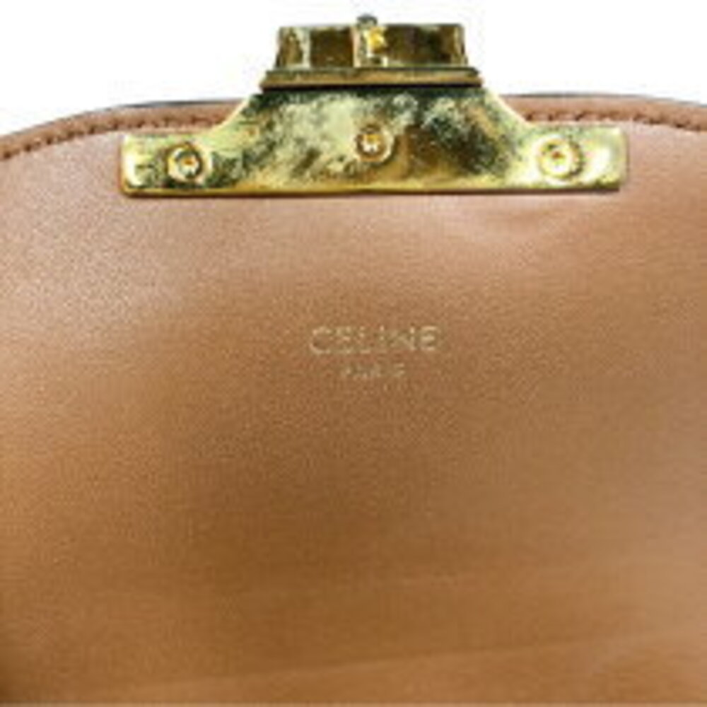 Celine Shoulder Bag Tan Triomphe Canvas Teen - Picture 7 of 11
